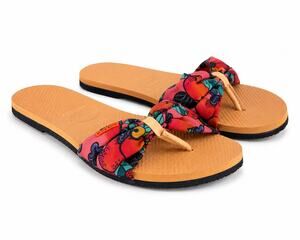 NWOB Havaianas Slim Bow Flip Flops Women’s 11/12 Floral Sandals Brazil Resort
